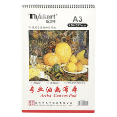 Think Art Artist Canvas Sheets Pad A3 Size - 12 Sheets