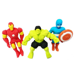 3 Pcs Set - Avenger Shape Eraser Rubber For Kids