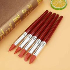 5Pcs Professional Silicone Rubber Tip Paint Brushes Set