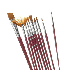 26 Pcs Deal Set - Marie's Oil Color 12 Tubes Small Mixing Plate 10 Pc Multi Shape Brush