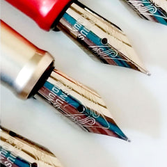 Transparent Body With Florescent Head Fountain Ink Pen - Multicolour