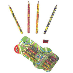Rainbow Swirl Color Pencils 4 With Sharpener
