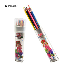 Pack Of 4 Pcs Set - 48 Pcs My Pencil Jar - 40 Pcs Erasers - 3 Pcs Ink Pen - 12 Pcs Oro Colours