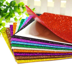 A3 Size Glitter Fomic Sheet Sticker Pack Of 10 Multicolour Glitter Foaming Sheet Sticker � 1 Free With 9 Sheets