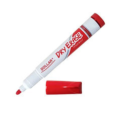 Pack Of 12 - Dollar Refillable Dry Eraser Marker / Board Marker Pen (Red)