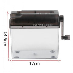 A5 Manual Paper Shredder (Strip Cut) - Transparent