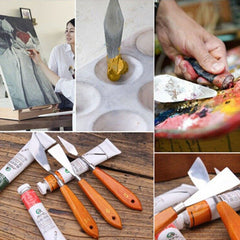 Diy Stainless Steel Palette Knife Set 3 Pcs Best Selling Brushes