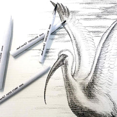 Mont Marte 7 Pieces Set Charcoal Blender Blending Stump Pastels & Tortillion For Sketch Drawing