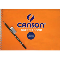 A4 Size Canson Sketch Book With Free Pencil 2B And Eraser For Drawing Shading Painting Sketchbook