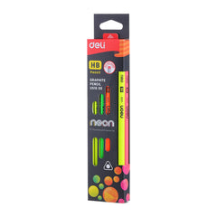 Deli Neon Hb Graphite Pencils 12Pcs U516 00
