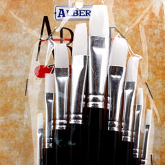 Pack Of 9 Flat Brush Set