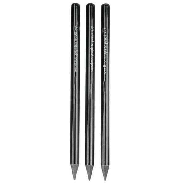 Woodless Graphite Pencils (set of 8) - Black