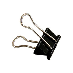 Essential Box Of 12 Black Binder Clips - 51Mm