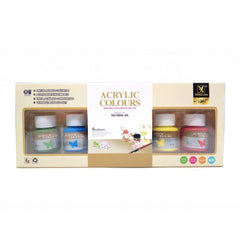 Acrylic Painting Colors - 6 Basic Colour Acrylic Paint In Bottle 25Ml In Each