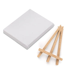 Canvas With Wooden Easel (10X10 Inches)