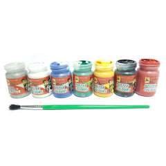 6 Poster Colors With Free Glitter Color & Brush