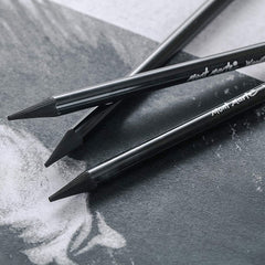 Mont Marte 3 Pieces Set Woodless Charcoal Pencils - (Soft, Middle, Hard)