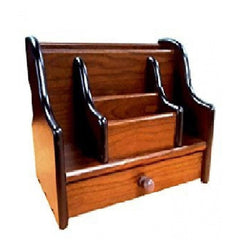 Wooden Pen Stand Holder & Stationery Organizer - Brown