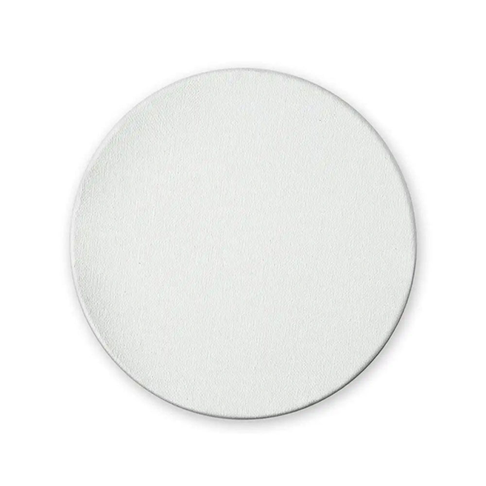 1 Pc Prime white Coated round Canvas - Size 8x8