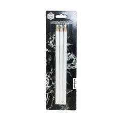 2 Sets - Keep Smiling 3 Pcs White Charcoal Pencils And 3pcs Woodless Charcoal Pencils