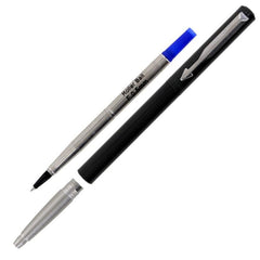 Black Gift Pen Set Of 2Pcs {Fountain / Ink Pen And Roller Ball Pen}