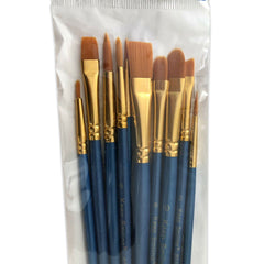 Filbert Type Nylon Hair Artist Brush Set Of 9