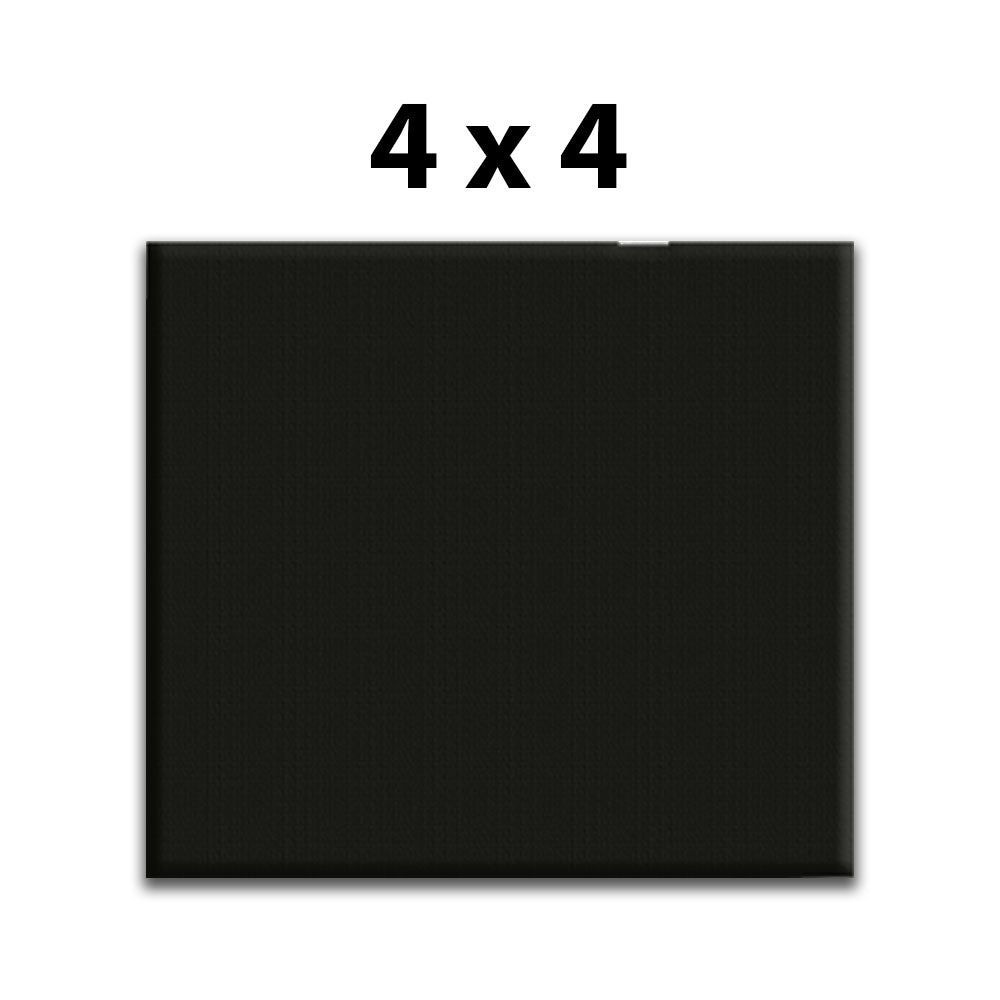 1 Pc Prime Coated Black Canvas - Size 4x4 Inch