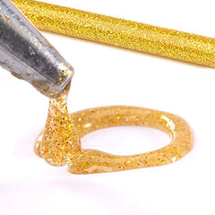 5 Small Hot Glue Glitter Sticks - Multicolor (7Mm Thick)