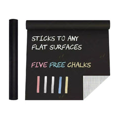 Blackboard Vinyl Sticker With 5 Chalk Size (16 x 36 inches)