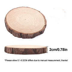 3pc (6inch dia) Natural Wood Slices, Round Pinewood Slabs