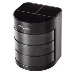 Pen Stand And Desk Organizer Plastic With 3 Drawers - 9147 - Black