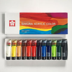 Sakura Acrylic Paints 20 Ml - 12 Pcs