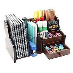 8035 - Wooden Pen Stand Holder Stationery Organizer