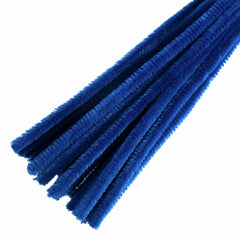 Pack Of 50 - Dark Blue Pipe Cleaner Velvet Sticks