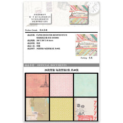 Design #Dsm004, 8X8Inch 40Sheets Printed Patterns Scrapbook Paper Origami Paper Diy Gift Card Making Handmade Home Deco Pattern Paper Flower Paper Pack