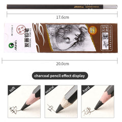 Pack Of 6 - Charcoal Pencils - Hard