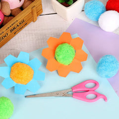3Cm (Large) Flourcent Pompoms Craft Assorted Colors
