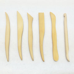 6 Pcs Wooden Pottery Clay Sculpture Carving Tool Set Best Selling Tools
