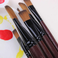 Yinghua Flat Brush Set 6 Pcs
