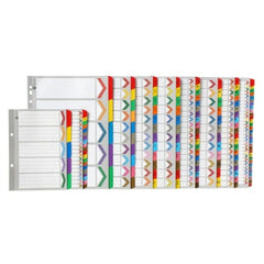 Marbig Index Divider Separator A-Z Tab Reinforced A4 Assorted