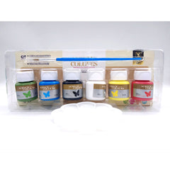 Acrylic Painting Colors - 6 Basic Colour Acrylic Paint In Bottle 25Ml In Each