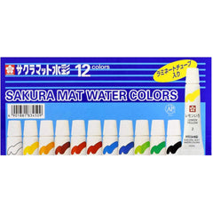 Sakura Mat Water Color Paint (5Ml) 12 Colors Laminated Tubes Containing Emw12