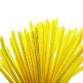 Pack Of 50 - Yellow Pipe Cleaner Velvet Sticks