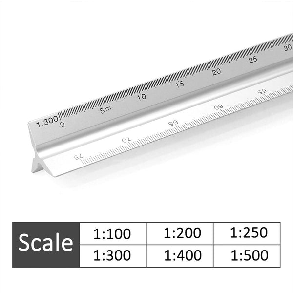 Triangular Architect Scale Ruler Color Coded Grooves Architectural Sca ...