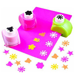 Pack Of 12 - Mini Diy Assorted Paper Punching Machines Set Of 12Pcs Craft Punch