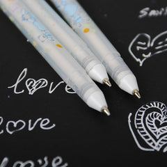 White Gel Pen 0.8Mm Flowers Couache Pen Gelly Roll White Gel Pen
