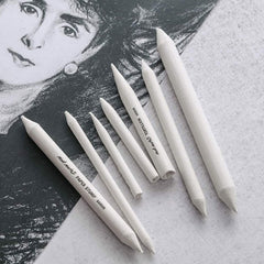 Mont Marte 7 Pieces Set Charcoal Blender Blending Stump Pastels & Tortillion For Sketch Drawing