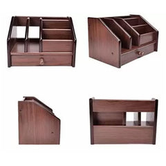 8003 - Wooden Pen Stand Holder Stationery Organizer