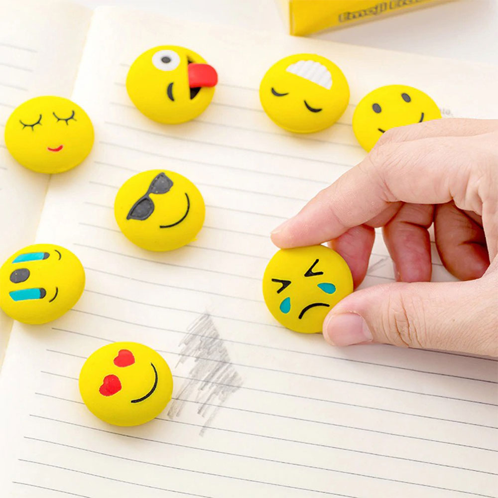 Pack Of 20 - Smiley Face Eraser Cartoon Eraser