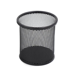 Pen Stand Round Stand Round Jar - Stationary Holder - Metal Mesh